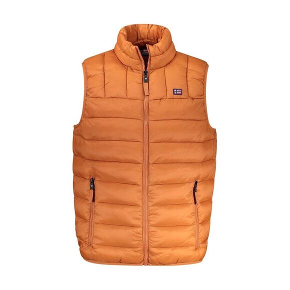 Norway 1963 Orange Polyamide Sleveless Men's Jacket - Picture 1 of 2